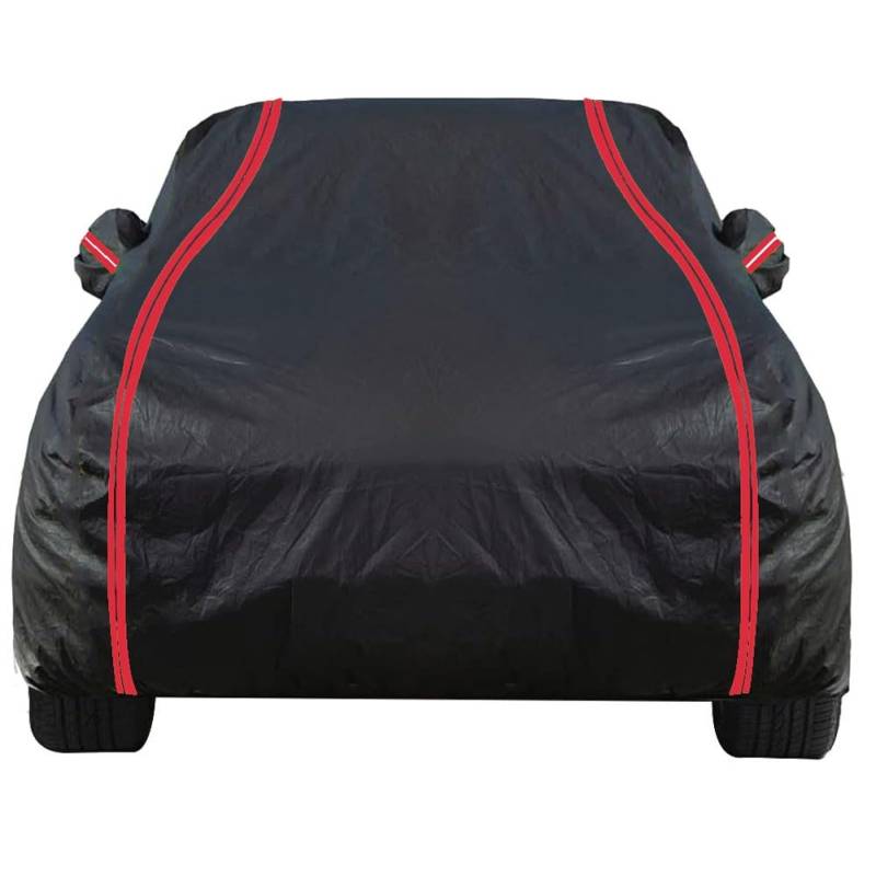 Autoabdeckung Winter für Jeep Grand Cherokee I (ZJ) 1991-1999 SUV, Autoabdeckung Outdoor Car Cover Outdoor Winter Vollgarage Autoabdeckung Winter Autoschutzhülle(Schwarz) von Outautoer