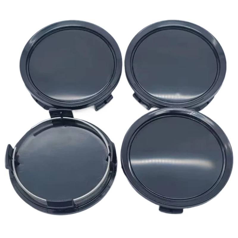 4 Teile/Satz 75mm Auto Fahrzeug Rad Hub Center Cap Abdeckung ABS Schwarz Qualität Außen Auto Zubehör(Black) von Ouxk