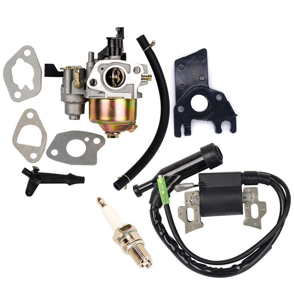 OxoxO Ersatzteil Vergaser Zündspule mit Zündkerze für Honda GX160 GX200 5PS 6,5PS Motorgenerator Rasenmäher Motor von OuyFilters