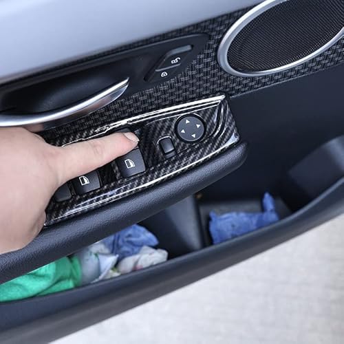 OuyOo ABS Fensterheber Schalter Taste Abdeckung Verkleidung für BMW 2er F45 F46 218i 2015-2017 Autozubehör 4 Stück von OuyOo