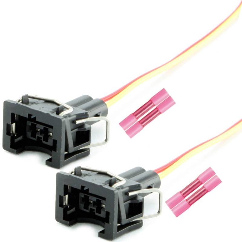 Overdrive-Racing 2x Reparatur Stecker Kabel Einspritzdüse Einspritzventil Universalstecker Passend Für Bosch EV1 037906240 037 906 240 von Overdrive-Racing