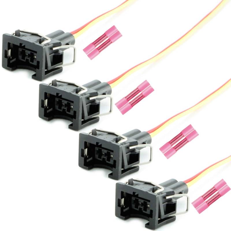 Overdrive-Racing 4x Reparatur Stecker Kabel Einspritzdüse Einspritzventil Universalstecker Passend Für Bosch EV1 037906240 037 906 240 von Overdrive-Racing