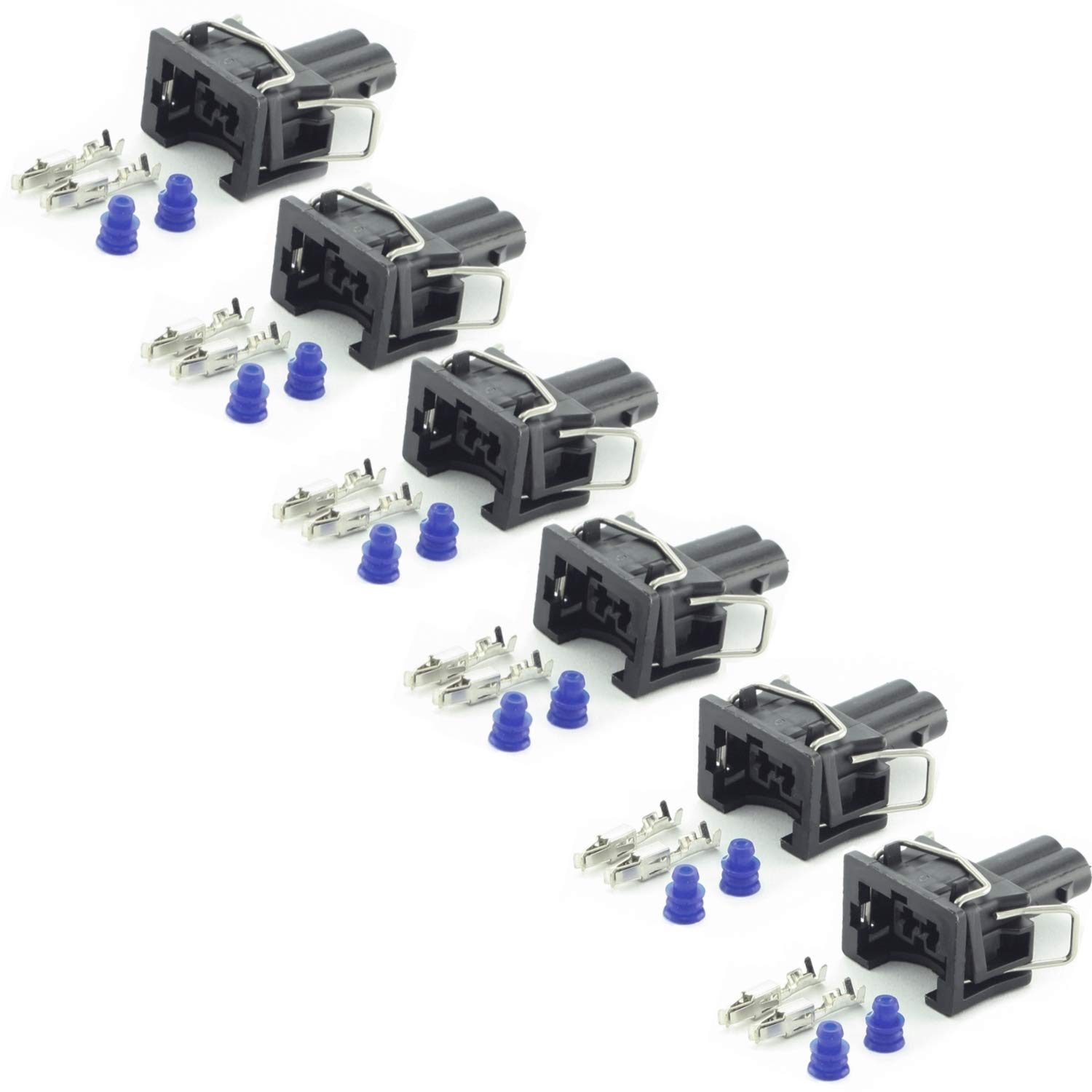 Overdrive-Racing 6x Ersatz Stecker Reparatur Einspritzdüse Einspritzventil Universalstecker Passend Für Bosch EV1 037906240 1287013003 von Overdrive-Racing