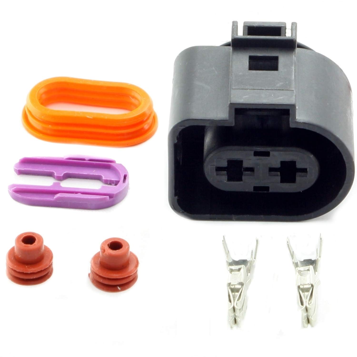 Overdrive-Racing Reparatur Ersatz Stecker 2 Polig Reparaturstecker Buchse Repair Plug Passend Für 1J0973752 1J0 973 752 von Overdrive-Racing