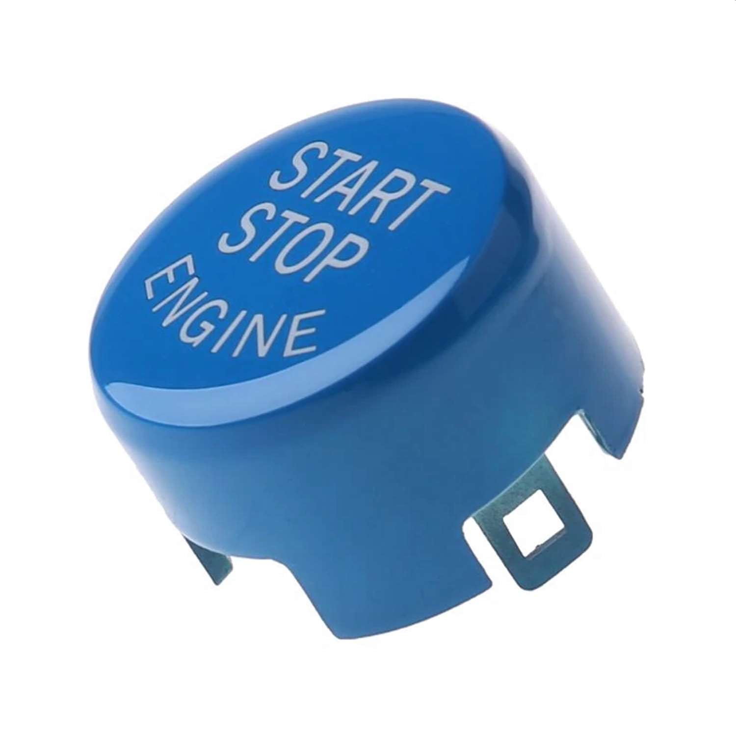 Overdrive-Racing Startknopf Kompatibel mit BMW 1er F20 2er F22 3er F30 4er F32 5er F10 6er F06 7er F01 X1 X2 X3 X4 X5 X6 Start Stop Knopf Blau Hochglanz Ersatz von Overdrive-Racing