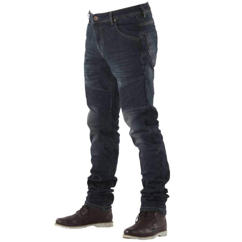 Overlap Castel Herren Jeans Grau/Blau, Größe 31 von Overlap