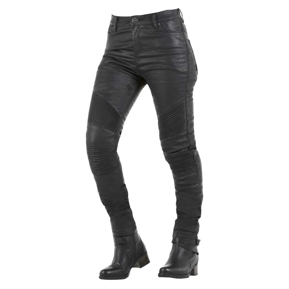 Overlap Stradale Damenjeans, zugelassen, Schwarz, Größe 36 von Overlap