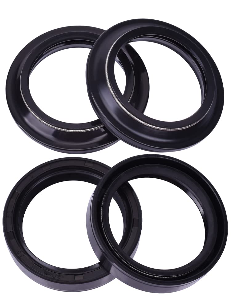 40x52x10 Motorrad Gabel Öl Dichtung Staub Abdeckung Lippe for Aprilia 650 Pegaso RS125 RS250 RS 125 250 (Color : 2xOil seal 2xcover) von OwlKay