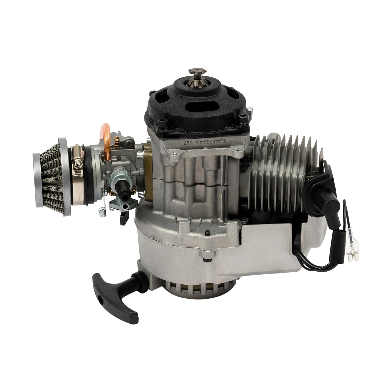 Mini Dirtbike Einzelzylinder Motor, 49CC 2-Takt Motor, mit einem 0,32-Gallonen, 3-PS-Zweitakt-Einzylindermotor, Für 49CC Zweitakt-Motorräder von Owneed