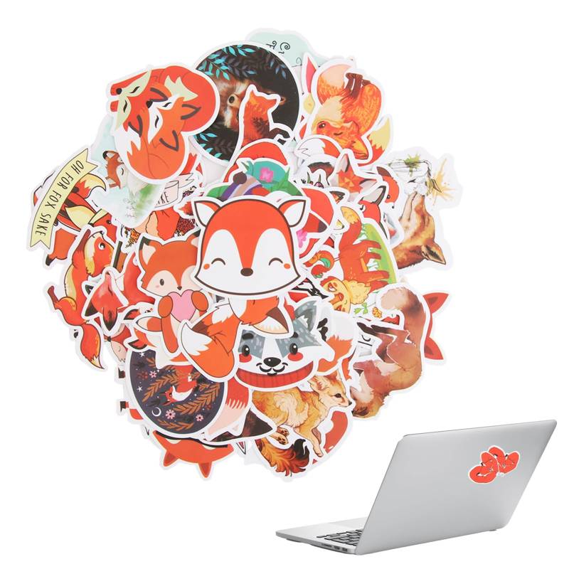 Foxes Stickers für Laptop (Packung mit 50) - Wasserdichte Vinyl Sticker für Kinder, Teenager und Erwachsene Waterproof Vinyl Stickers for Scrapbooking, Skateboard, Car, Luggage von Ownkim