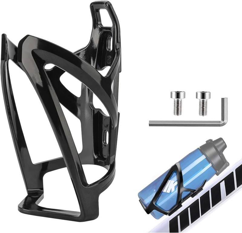 Flaschenhalter Fahrrad Getränkehalter Fahrrad Trinkflaschenhalter Leicht Wasserflaschenhalter Flasche Halter Rack für MTB Rennrad Mountain (Schwarz) von Owyee