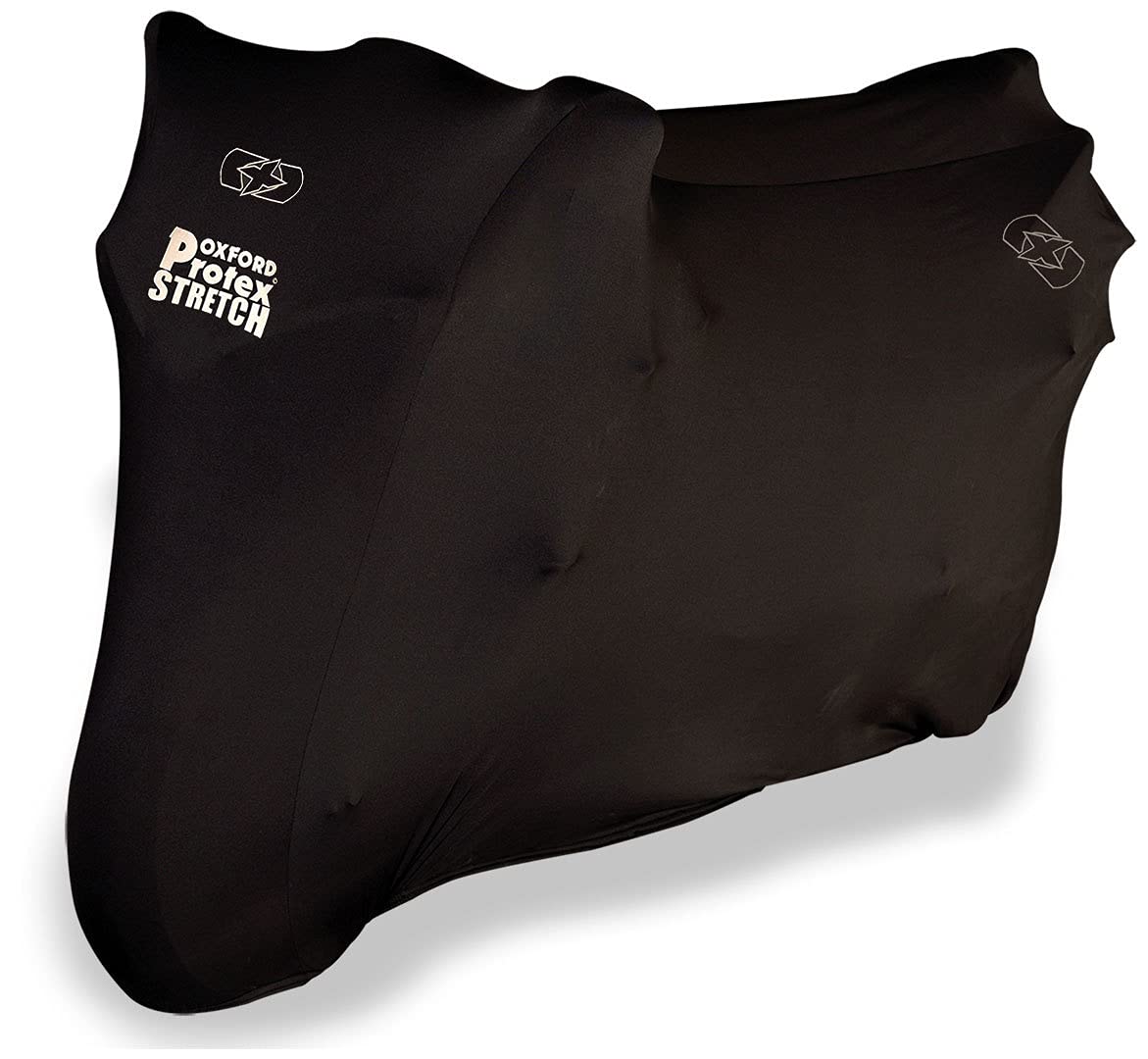 OXFORD PROTEX Premium Stretch-Passform Innenraum Motorrad Abdeckung - Schwarz, XL von Oxford