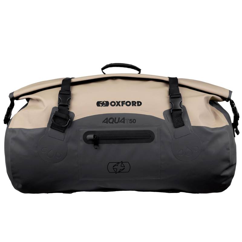 Oxford Aqua T-50 Rolltasche Motorradgepäck, Desert/Grau von Oxford