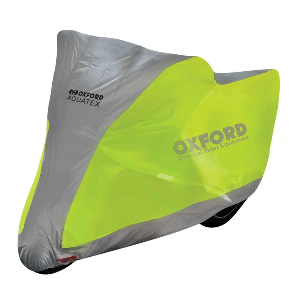 Oxford - Aquatex Outdoor Motorrad-Schutzabdeckung, fluoreszierend (CV220) klein (80 "L x 32" B x 47" H) von Oxford