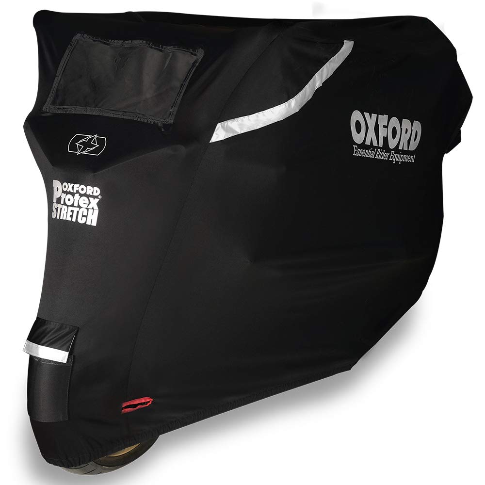 Oxford CV162 PROTEX AUSDEHN Premium AUSDEHN Passform Outdoor Motorrad Abdeckung - L, Schwarz von Oxford