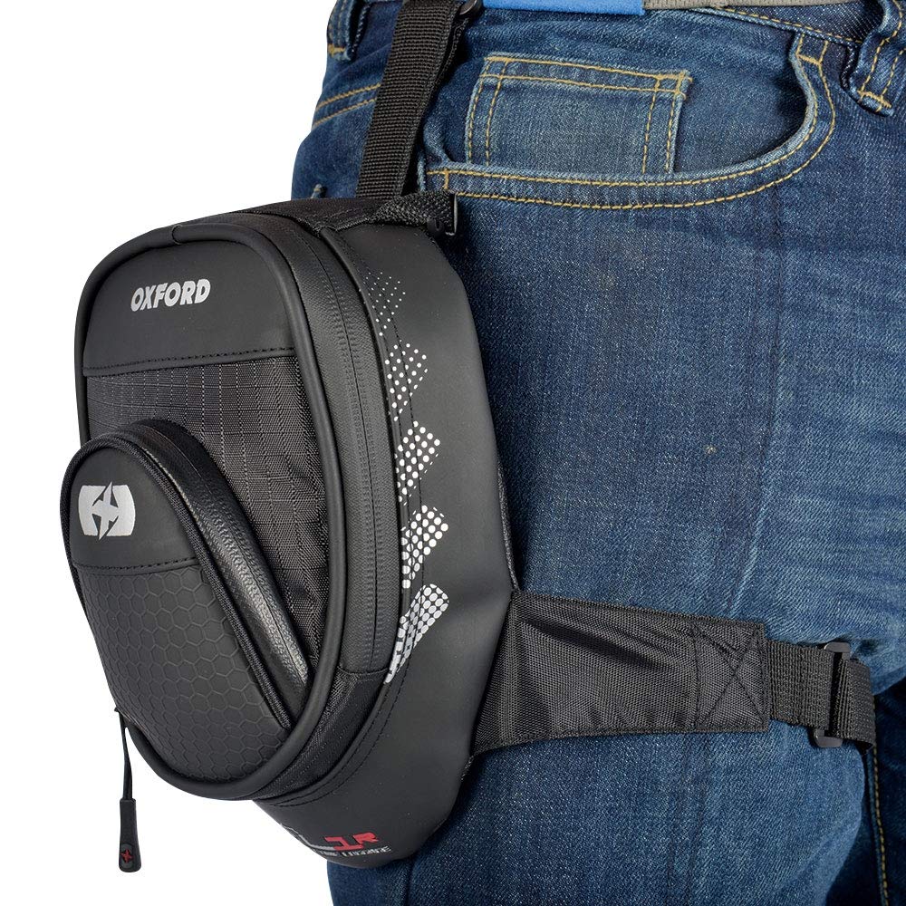 Oxford Gepäck L1R Deluxe Sports Motorrad Bein Tasche - Schwarz von Oxford