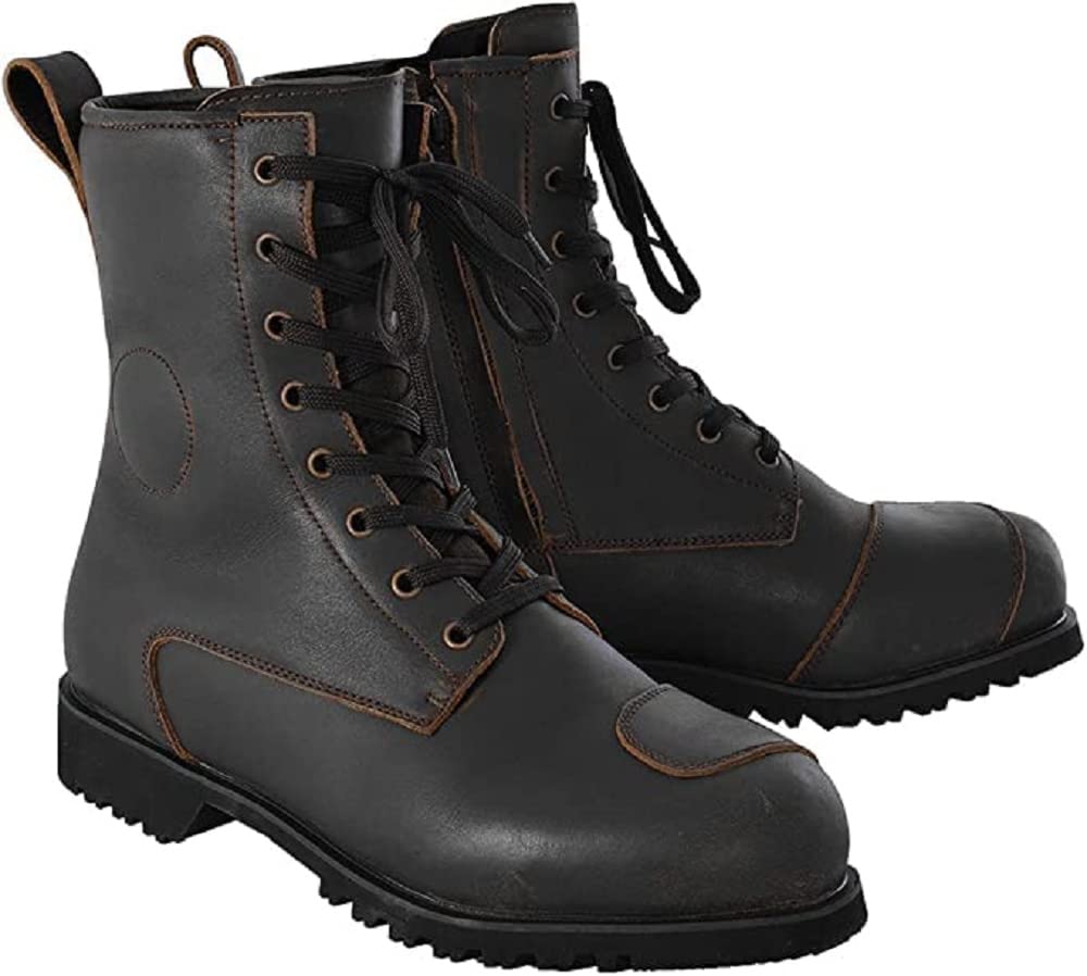 Oxford Merton Wasserdicht Leder Urban Motorrad Stiefel - Braun (EU 40) von Oxford