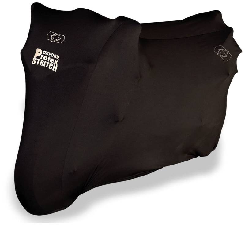 OXFORD PROTEX Premium Stretch-Passform Innenraum Motorrad Abdeckung - Schwarz, M von Oxford