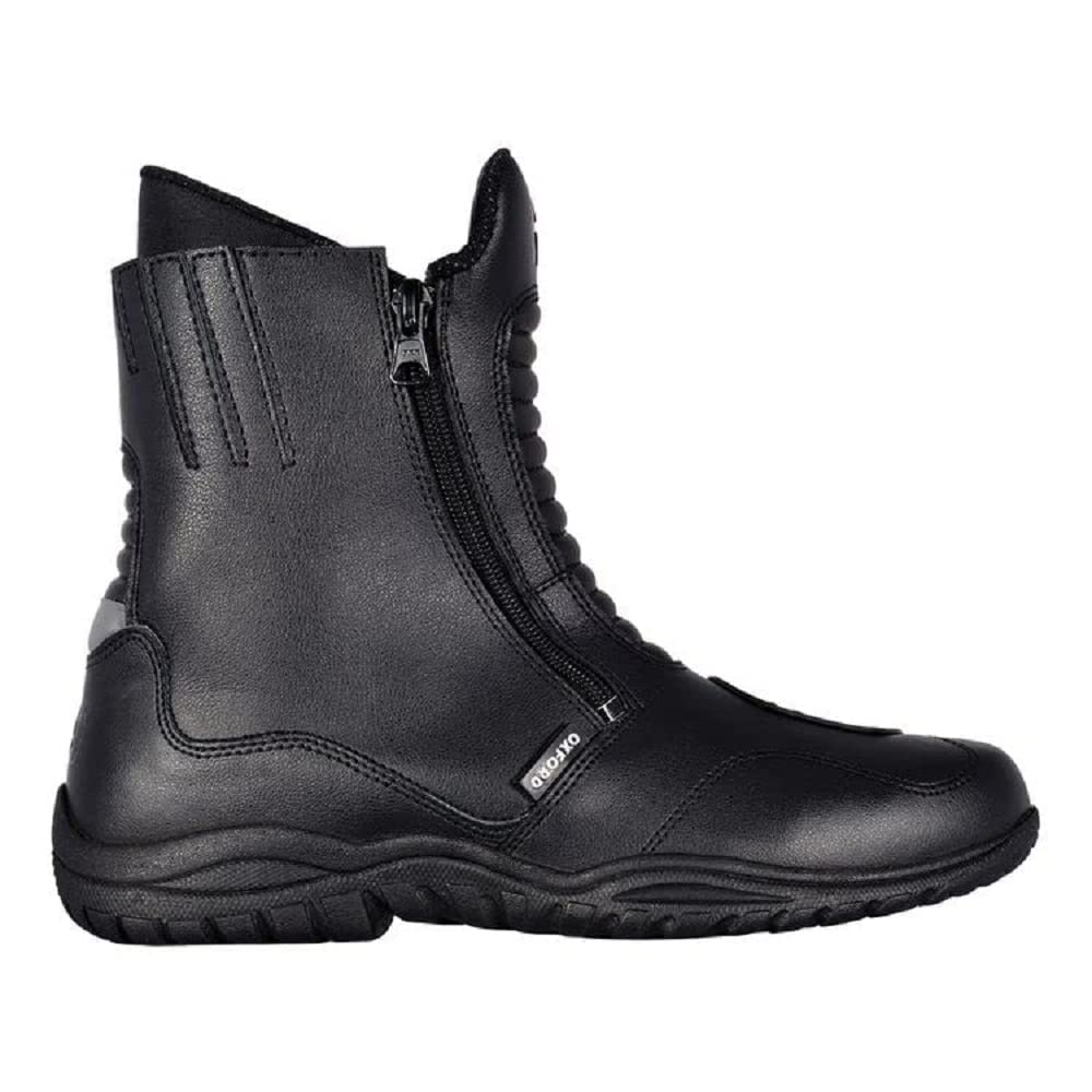 Oxford Warrior Wasserfest Leder Motorrad Stiefel - Schwarz - Schwarz, EU 43 von Oxford