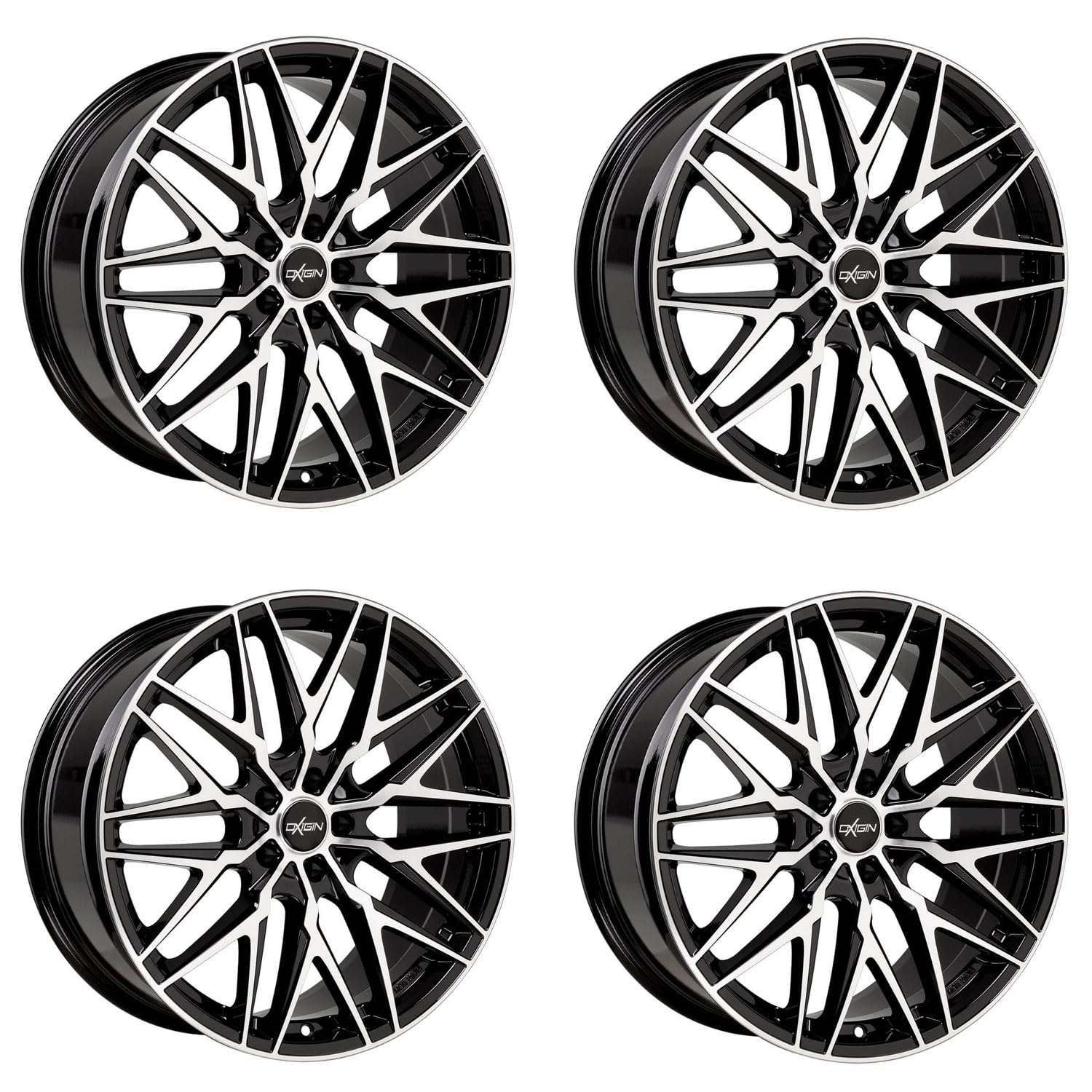 4x Oxigin Felgen 25 Oxcross 7.5x18 ET44 5x112 black full polish kompatibel mit Mini Mini von Oxigin