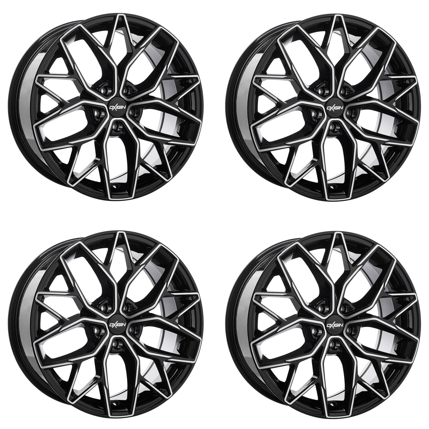 4x Oxigin Felgen 26 Oxid 8.5x19 ET45 5x114.3 black full polish kompatibel mit Kia Carens Ceed EV6 Niro Optima Sorento Soul Sportage von Oxigin