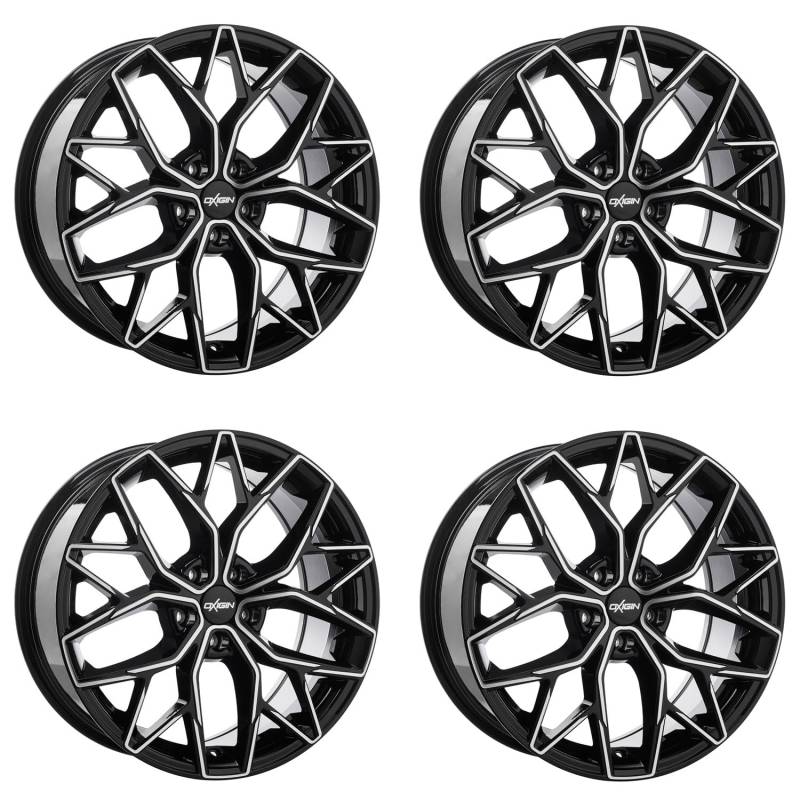 4x Oxigin Felgen 26 Oxid 8.5x19 ET45 5x114.3 black full polish kompatibel mit Kia Carens Ceed EV6 Niro Optima Sorento Soul Sportage von Oxigin