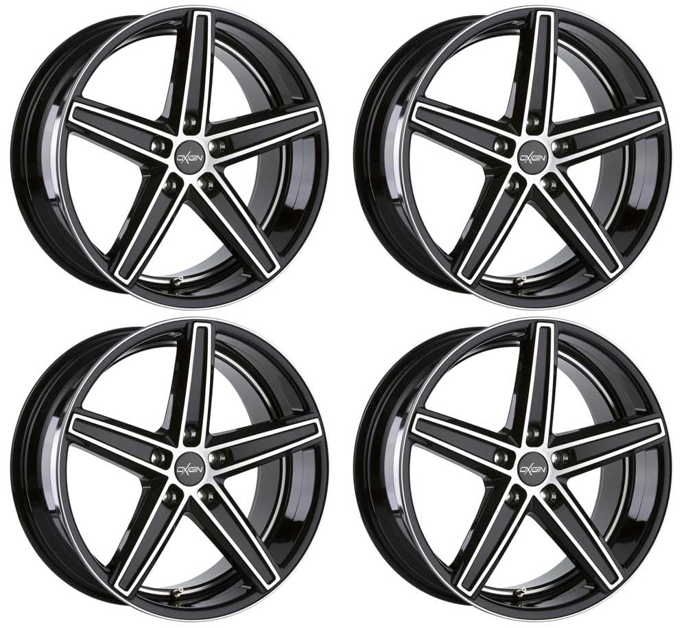 4x Oxigin Felgen Alufelgen 18 Concave 11.5x22 ET50 5x112 black full polish kompatibel mit Mercedes GLE von Oxigin