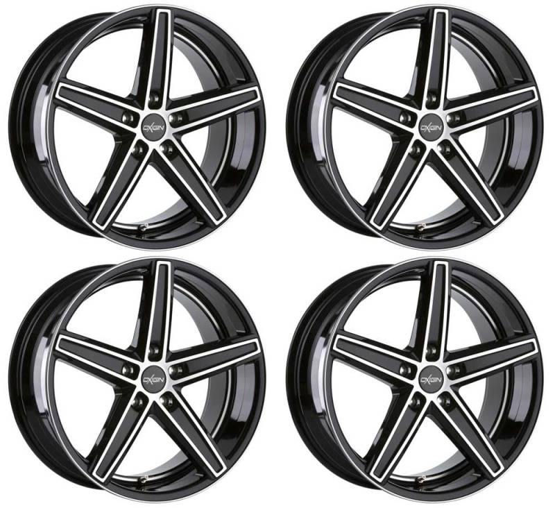 4x Oxigin Felgen Alufelgen 18 Concave 11.5x22 ET50 5x112 black full polish kompatibel mit Mercedes GLE von Oxigin