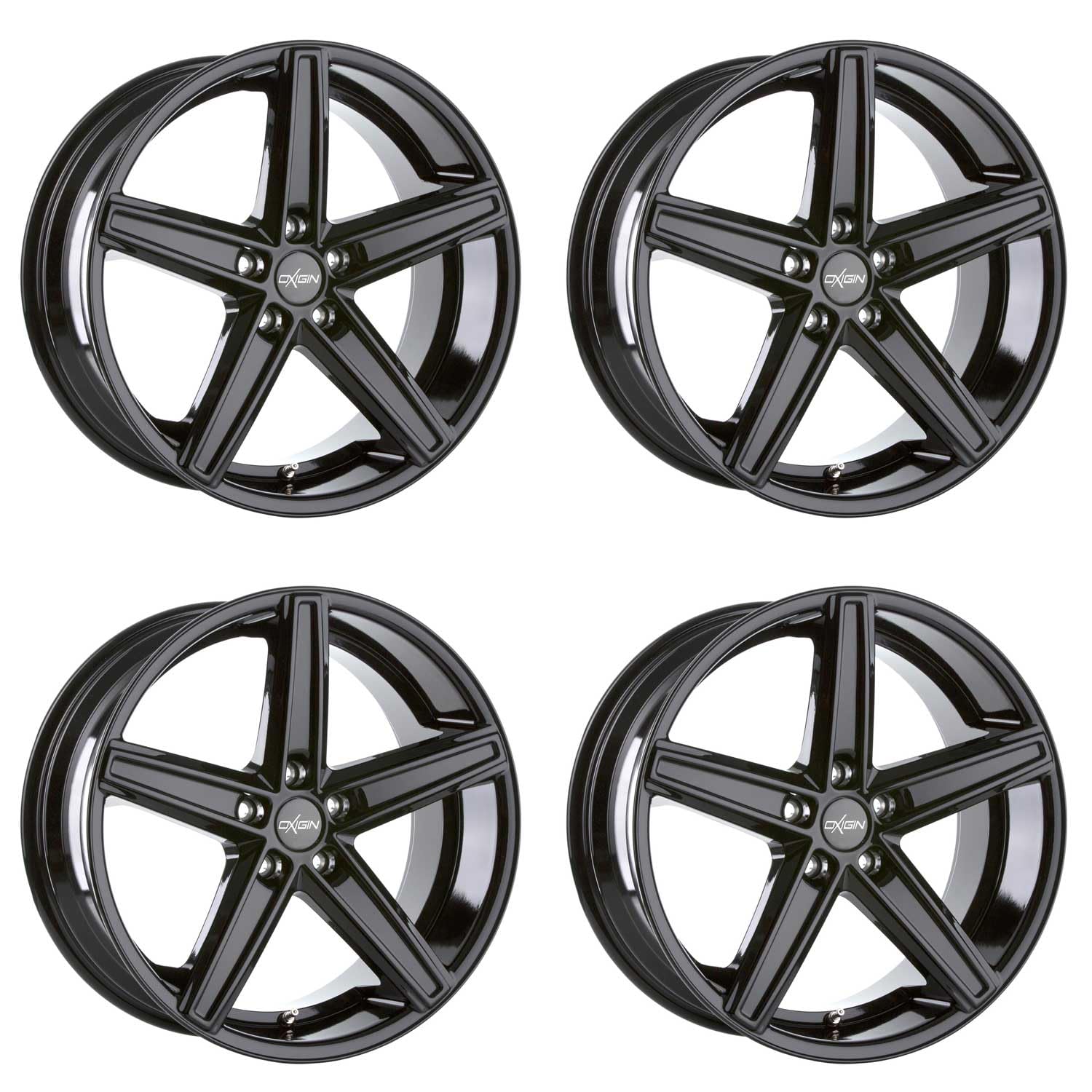 4x Oxigin Felgen Alufelgen 18 Concave 7,5x19 ET37 5x112 black kompatibel mit Skoda Karoq Kodiaq Octavia Superb von Oxigin