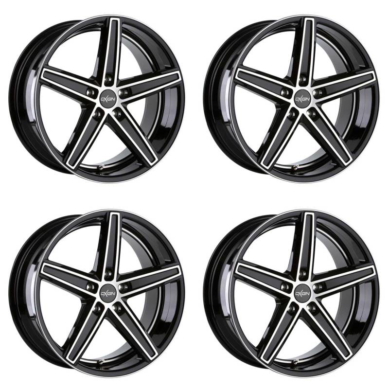 4x Oxigin Felgen Alufelgen 18 Concave 8,5x19 ET35 5x114,3 black full polish kompatibel mit Mazda 6 CX-5 MPV RX-8 Tribute von Oxigin