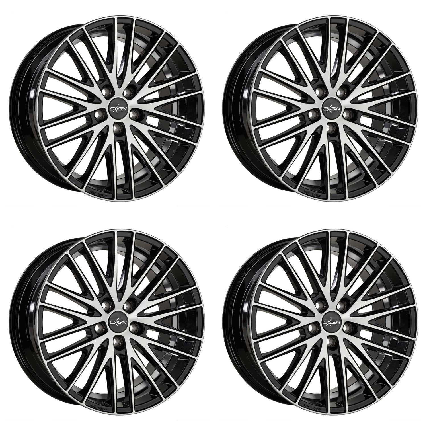 4x Oxigin Felgen Alufelgen 19 Oxspoke 7,5x17 ET45 5x112 black full polish kompatibel mit Mini Mini von Oxigin