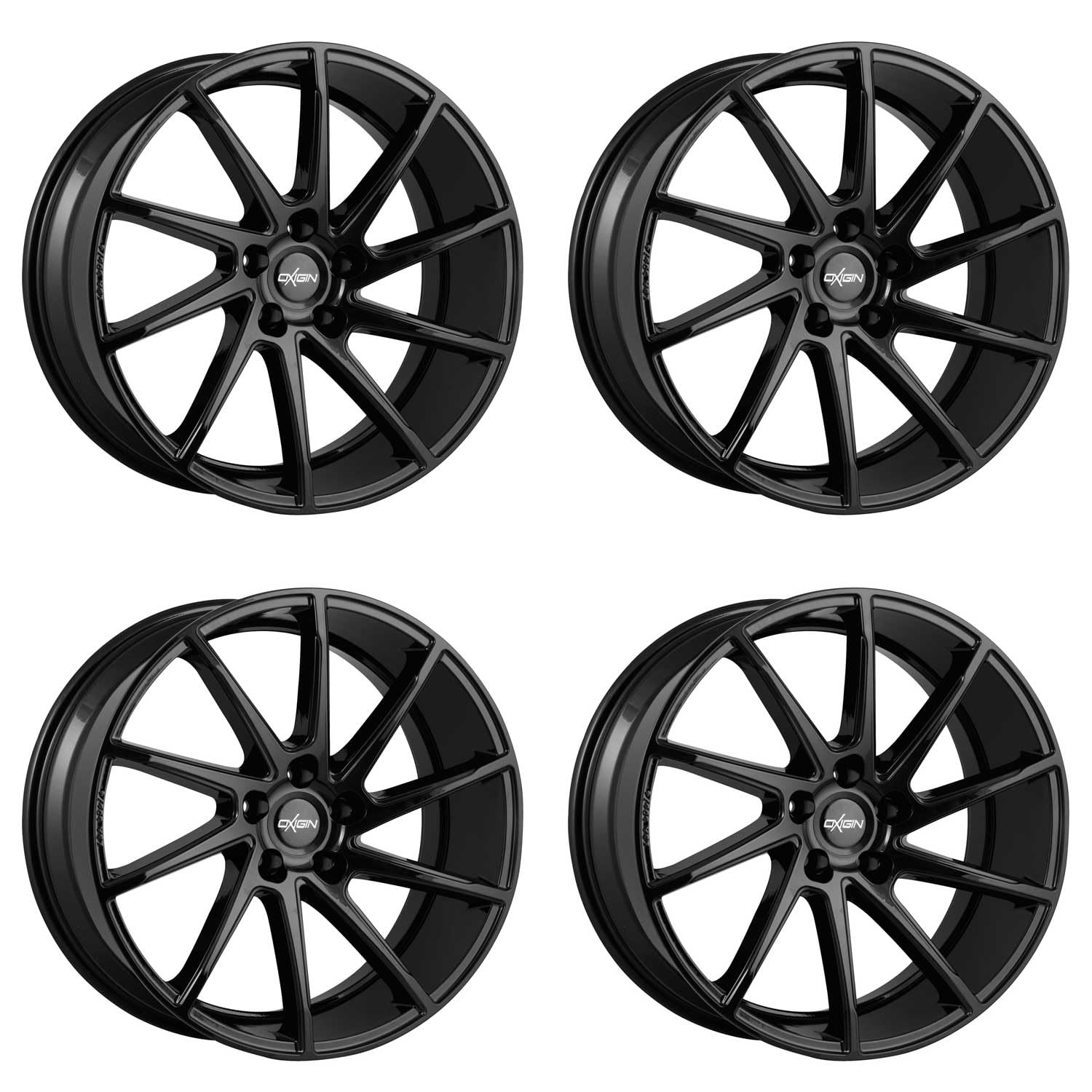 4x Oxigin Felgen Alufelgen 20 Attraction 8,5x19 ET35 5x114,3 black kompatibel mit Citroën C4 Aircross C-Crosser von Oxigin