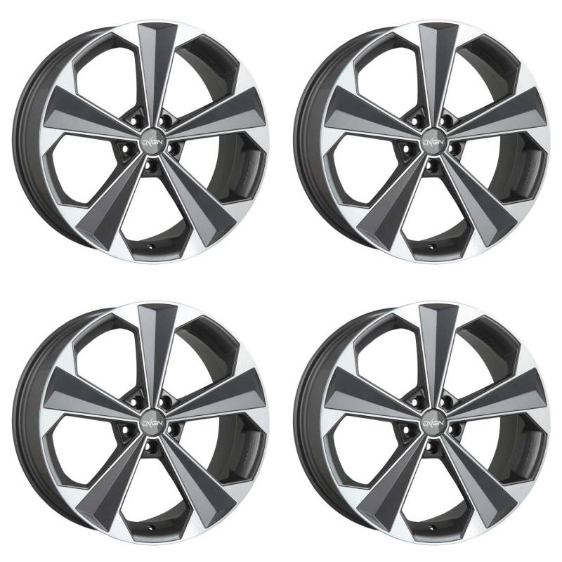 4x Oxigin Felgen Alufelgen 22 OXRS 8,5x19 ET35 5x114,3 titan polish kompatibel mit Honda Accord Civic CR-V FR-V von Oxigin