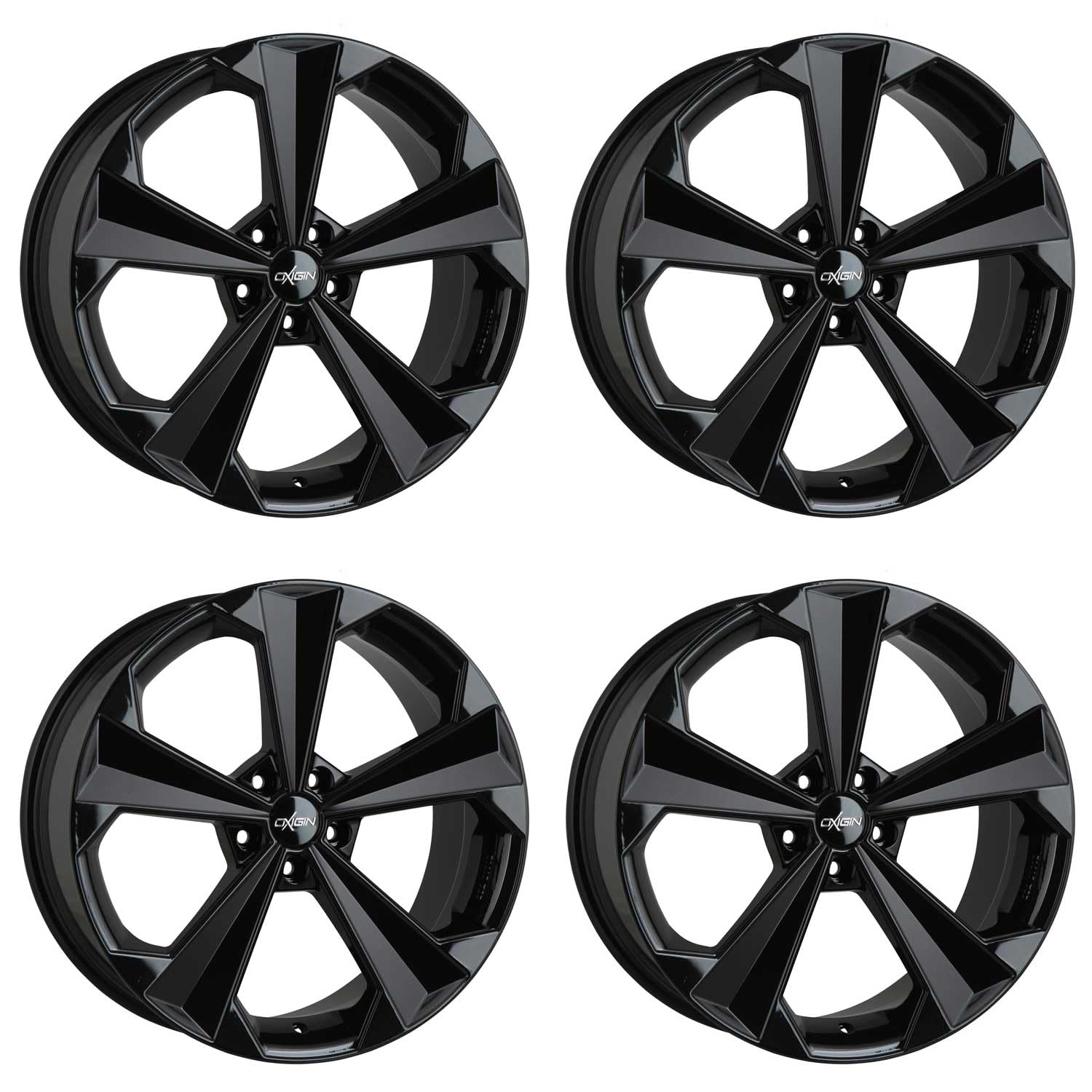 4x Oxigin Felgen Alufelgen 22 OXRS 8,5x19 ET43 5x114,3 black kompatibel mit Honda Accord Civic CR-V FR-V HR-V von Oxigin