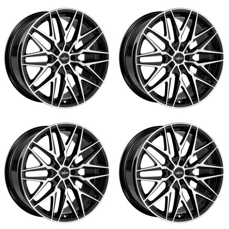 4x Oxigin Felgen Alufelgen 25 Oxcross 8,5x19 ET35 5x112 black full polish kompatibel mit Infiniti Q30 QX30 von Oxigin