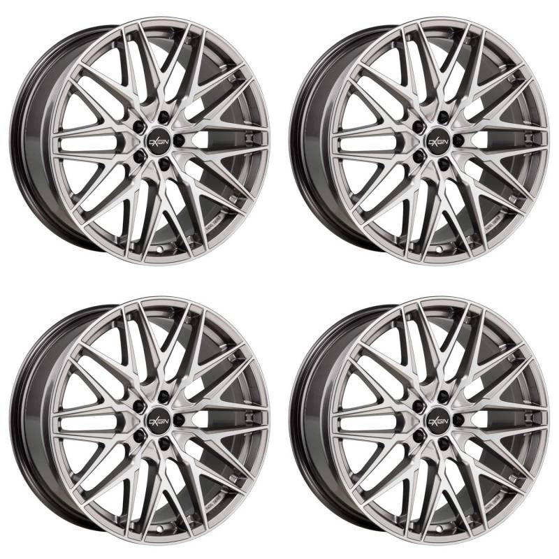 4x Oxigin Felgen Alufelgen 25 Oxcross 8,5x19 ET35 5x114,3 hyper silver polish kompatibel mit Mazda 3 6 CX-30 CX-5 RX-8 von Oxigin