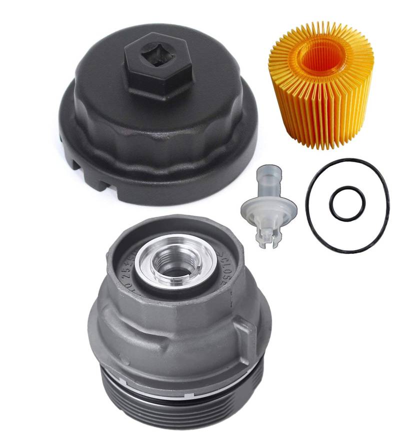 OxoxO 15620-31060 Ölfilterdeckelschlüssel 04152-YZZA5 Austauschbarer Ölfilter für Toyota Lexus Highlander Scion Avalon Rav4 mit 2,5 l bis 5,7 l Motoren Ölsystem-Werkzeug von OxoxO