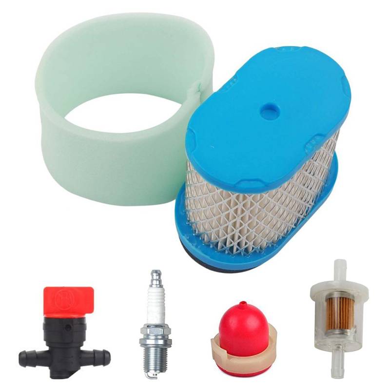 oxoxo Air Filter Zündkerze Kraftstofffilter Primerpumpe Kit ersetzen für Briggs & Stratton 498596 690610 69702 5059h Stens 100–093 John Deere m147431 Pre Filter 273356S von OxoxO