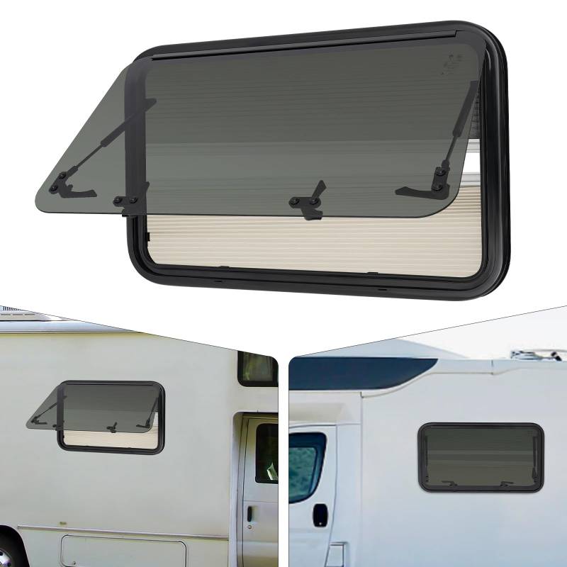 Oxylonty RV-Fenster, Caravan Seitenfenster Wohnmobilfenster mit integriertem Rollo und Fliegengitter für Wohnmobile, Wohnwagen, Wohnmobile (800x500mm) von Oxylonty