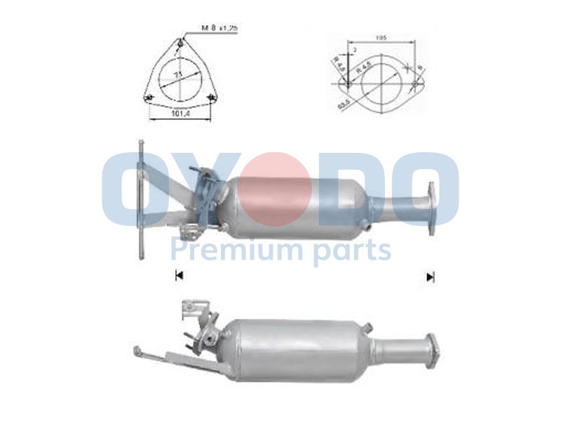 Ruß-/Partikelfilter, Abgasanlage Oyodo 20N0072-OYO von Oyodo