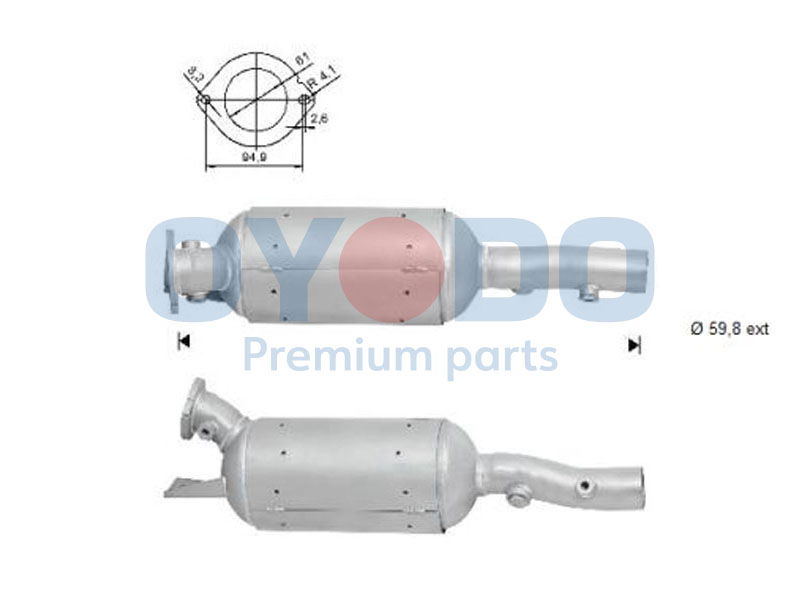 Ruß-/Partikelfilter, Abgasanlage Oyodo 20N0075-OYO von Oyodo