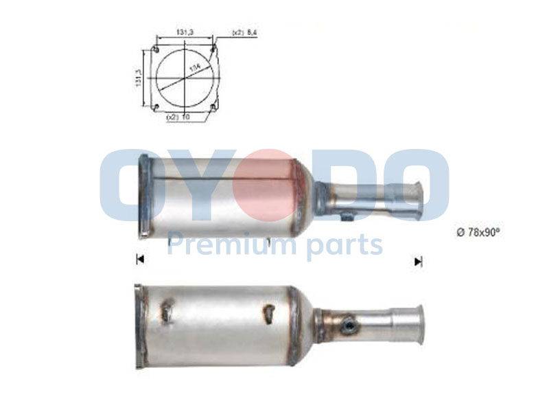 Ruß-/Partikelfilter, Abgasanlage Oyodo 20N0083-OYO von Oyodo
