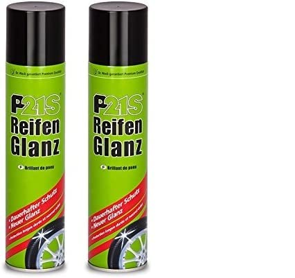 P21-S PRAKTISCHES Set 2 x 400ml Dr WACK Premium REIFENGLANZ Reifenpflege Reifenschutz Reifen-Glanz von P21-S