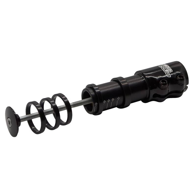 P4B | Ahead - Adapter für 1 1/8 Ahead-Vorbauten in Schwarz/Glanz | Safety-Level 4 | Inkl. 5 Spacer | Ergotec Ahead 3 Vorbau-Adapter für Fahrrad und E-Bike von P4B