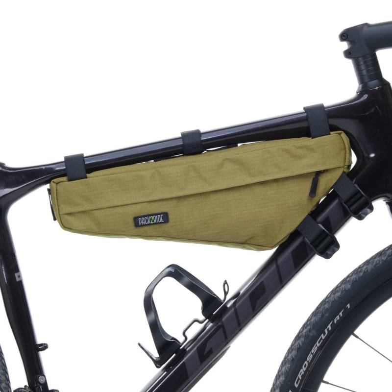 PACK2RIDE Mira FahrradrahmenKäfig – wasserabweisendes, strapazierfähiges Cordura-Gewebe und Käfig für Fahrradausrüstung – Fahrradaufbewahrung, Bikepacking-Käfig, für Rennrad Radabenteuer - Coyote von PACK2RIDE