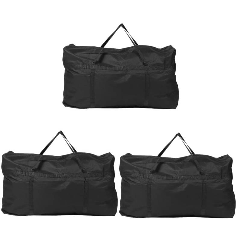 3St Packtaschen für den Umzug schultüte bürotasche Aufbewahrungstasche für Kleidung Tröster Tasche Handtasche Kleider Tasche mit großem Fassungsvermögen Outdoor-Reisetasche Black PACKOVE von PACKOVE