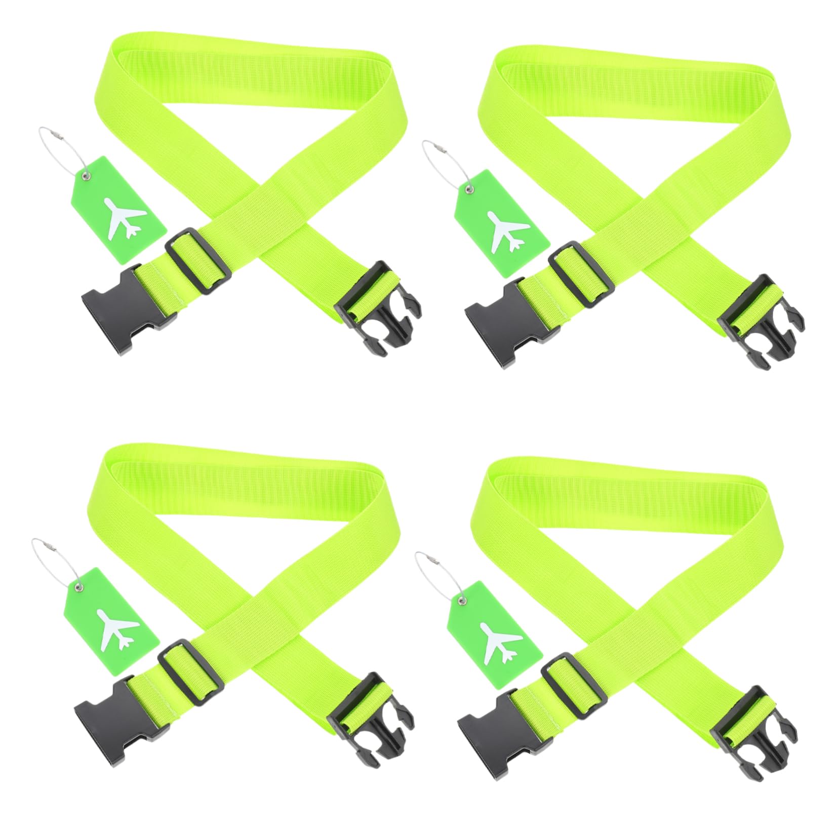 PACKOVE 1 Satz Gepäckband Gepäck Liefert Verpackung Fester Riemen Packband Autozubehör Kofferschnallengurte Verstellbare Gepäckgurte Kofferanhänger Autositzgurt Polyester Light Green von PACKOVE