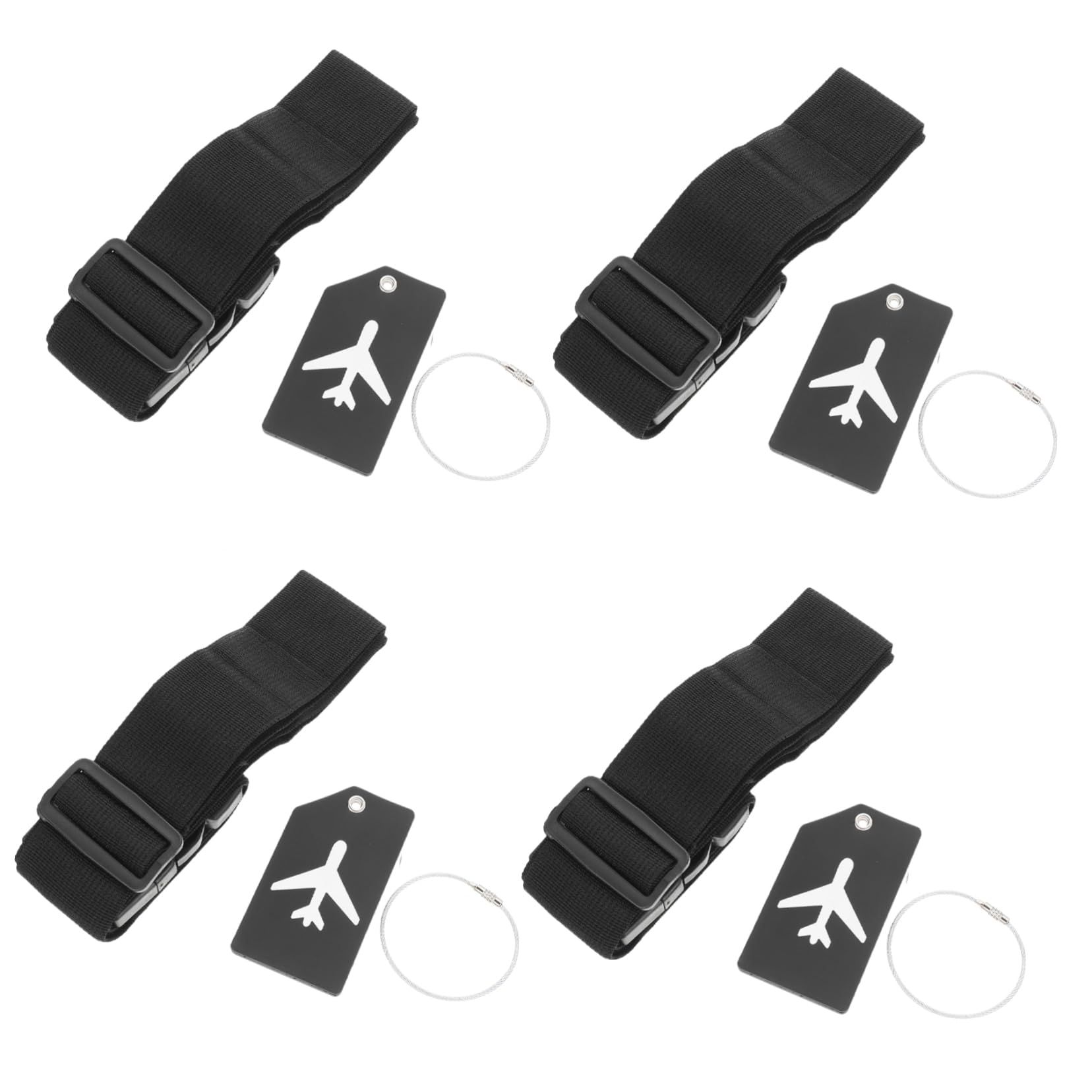 PACKOVE 1 Satz Gepäckband Gepäckanhänger Zum Aufhängen Anhänger Und Riemen Zum Aufhängen Von Koffern Gepäck Liefert Gepäck Packband Gepäckanhänger Für Koffer Reisezubehör Black Polyester von PACKOVE