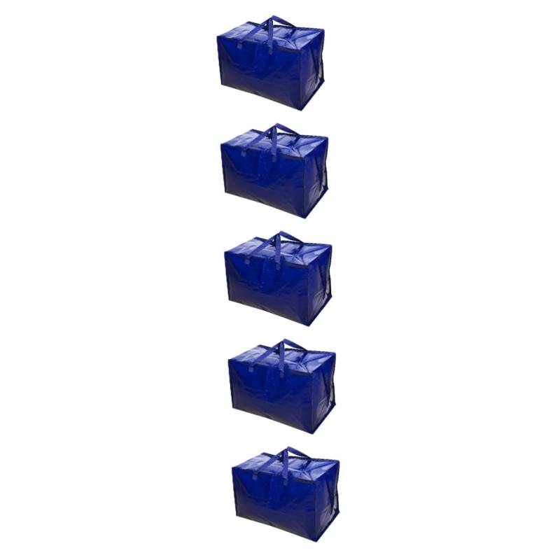 PACKOVE 5St Umzugstasche Reise-Aufbewahrungstasche Quilt-Aufbewahrungstasche Umzugsmaterial Storage Boxes aufbwahrungs-Box Aufbewahrungstaschen für den Umzug Packtaschen für den Umzug Blue von PACKOVE