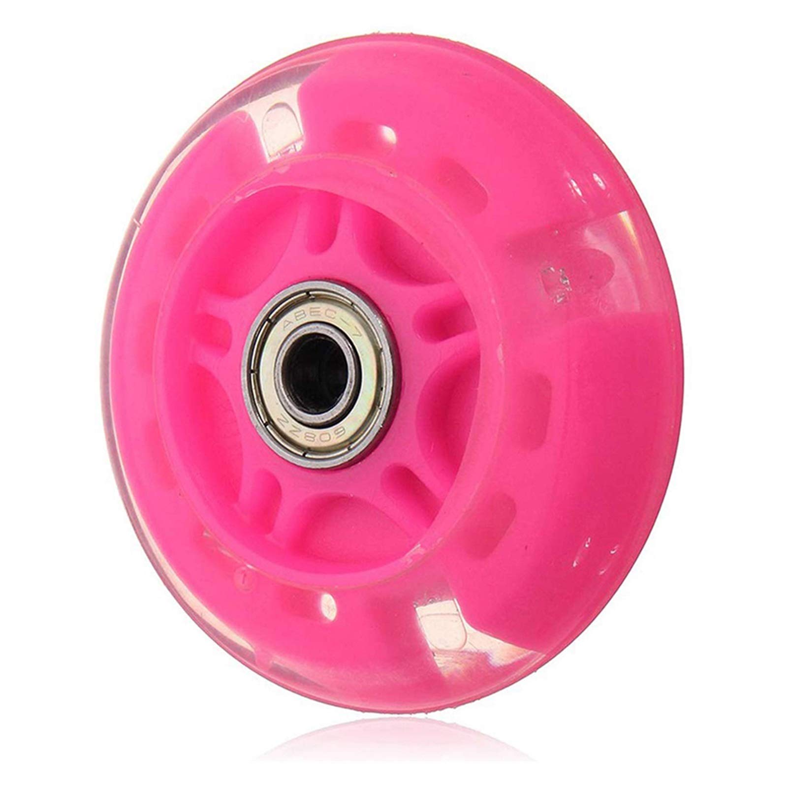 Scooter Rollen,Inliner Rollen 80 mm Blitz-Rad-Scooter Blinklichter Roller Skates Wheels Ersatz Glatter (Color : Pink) von PACUM